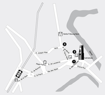 Plan d'accès à la Galerie Hofstetter